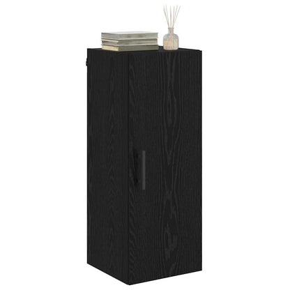 Wandschrank Schwarz Eichen-Optik 34,5 x 34 x 90 cm