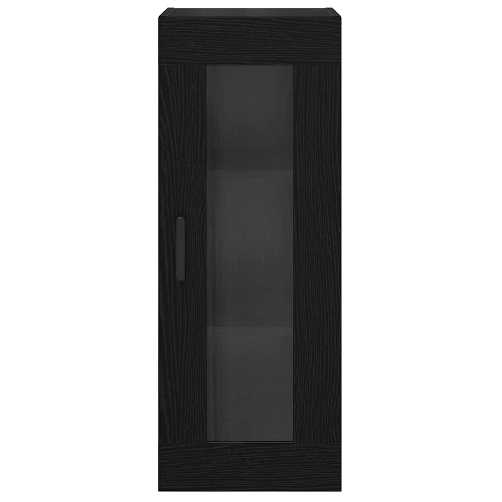 Wandschrank Schwarz Eichen-Optik 34,5 x 34 x 90 cm