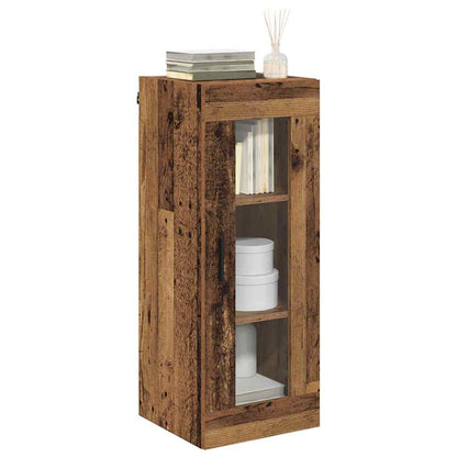 Wandschrank Altholz 34,5 x 34 x 90 cm Engineered Wood und Glas