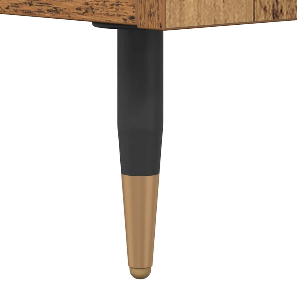 Nachttisch mit Schubladen Altholz 40 x 35 x 50 cm Holzwerkstoff