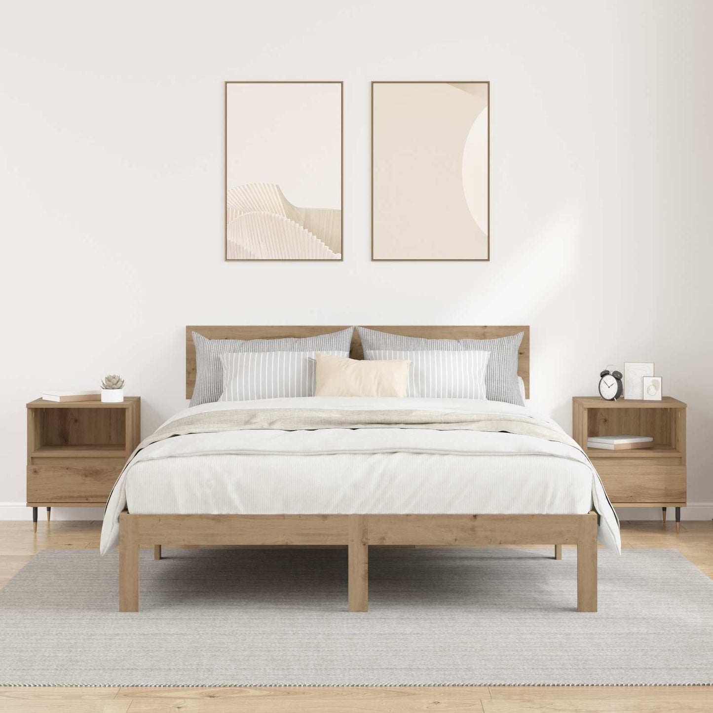Nachttisch 2 Stk. Artisan-Eiche 40 x 35 x 50 cm Holzwerkstoff