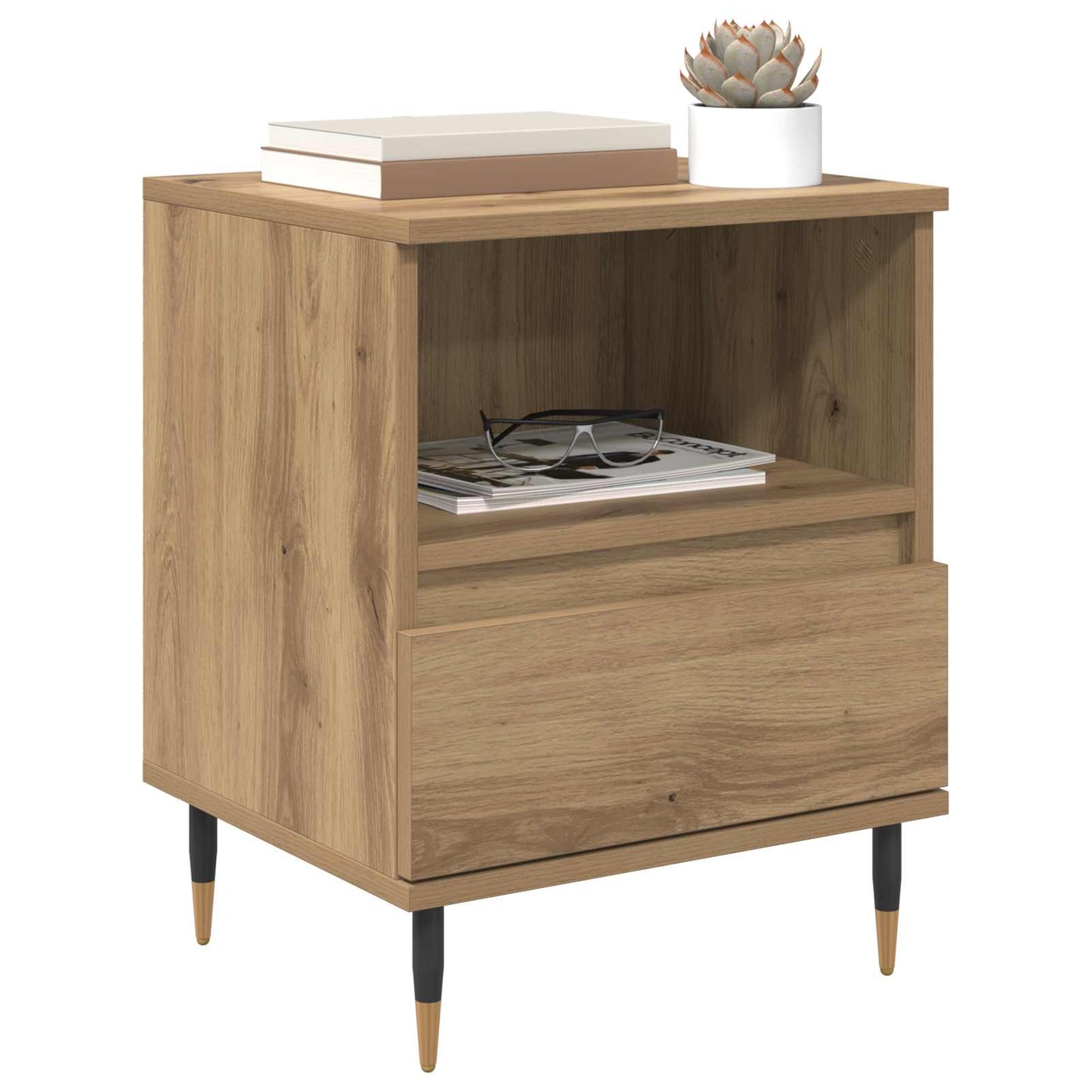 Nachttisch 2 Stk. Artisan-Eiche 40 x 35 x 50 cm Holzwerkstoff