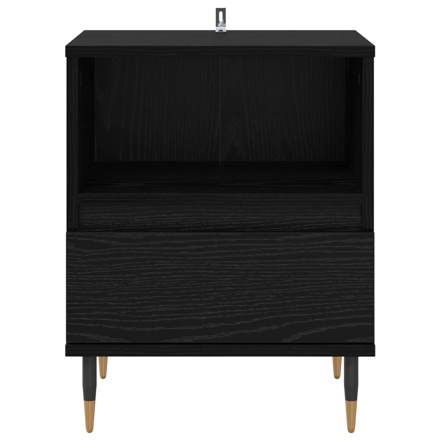Nachttisch Schwarz Eichen-Optik 40 x 35 x 50 cm Holzwerkstoff