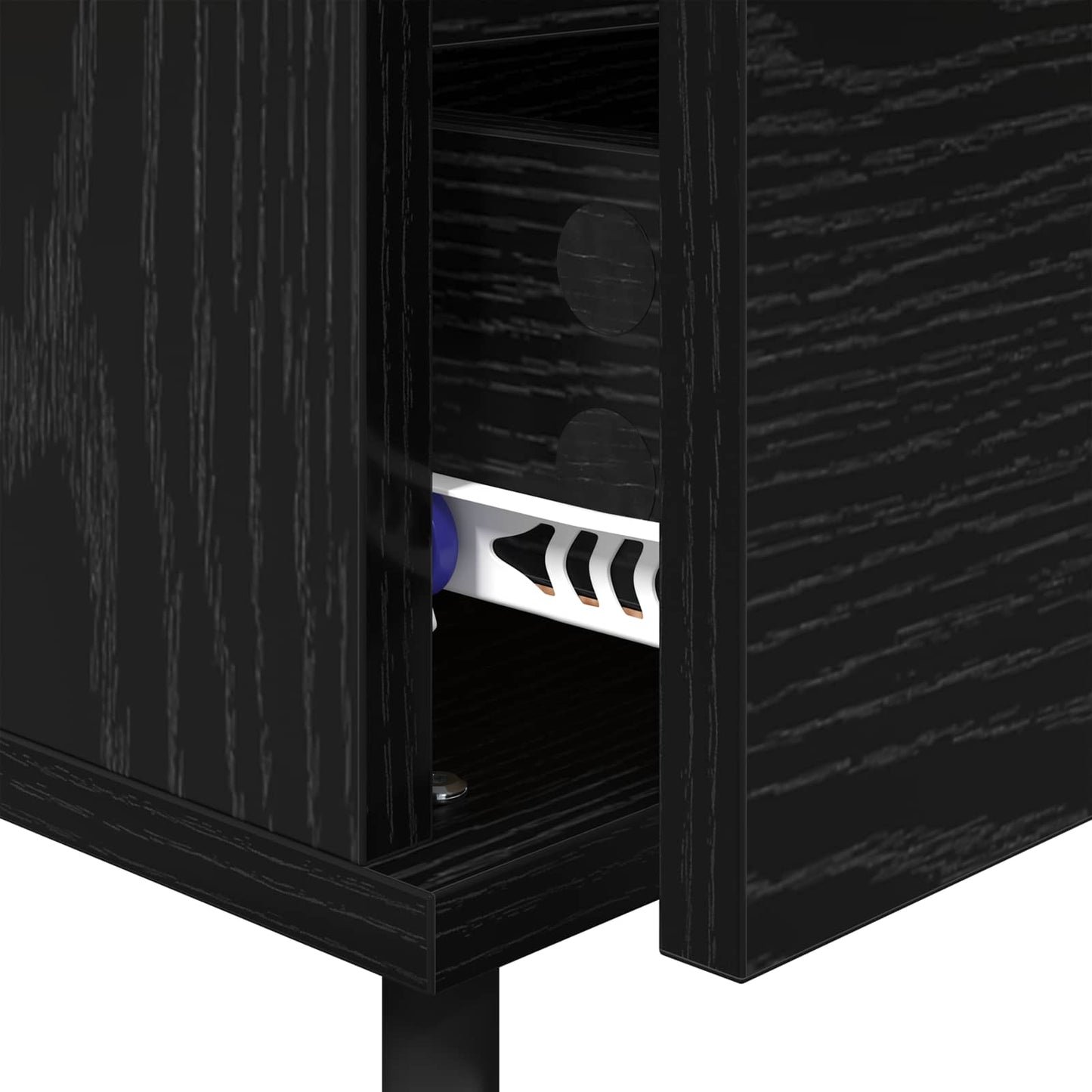 Nachttisch 2 Stk. Schwarz Eichen-Optik 40 x 35 x 50 cm