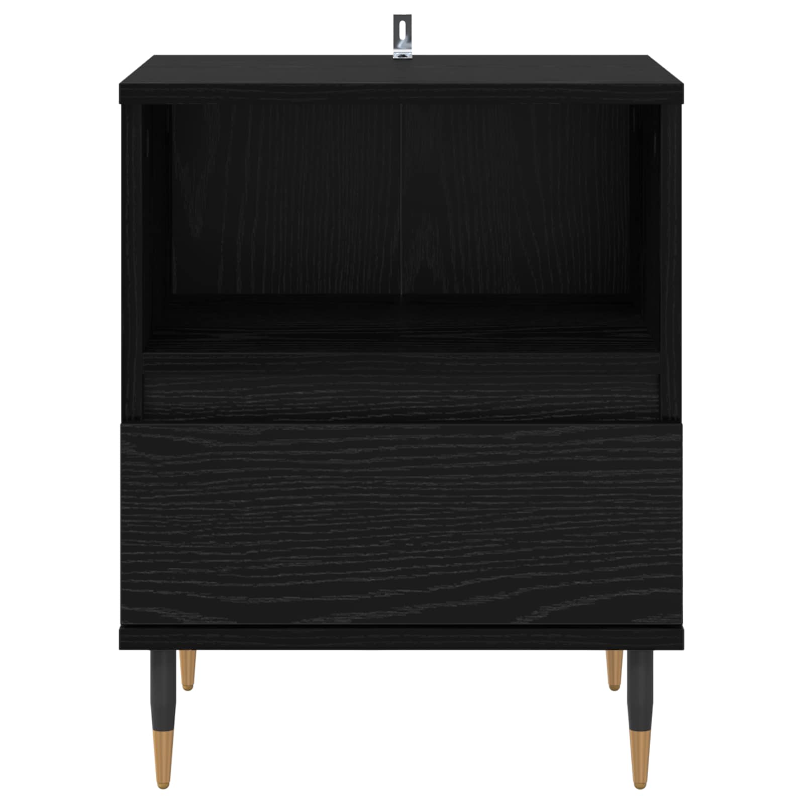 Nachttisch 2 Stk. Schwarz Eichen-Optik 40 x 35 x 50 cm