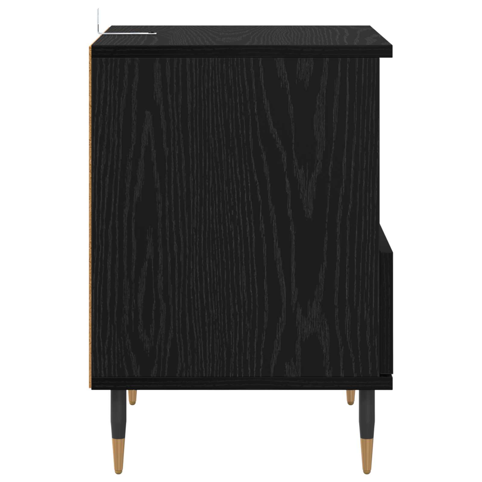 Nachttisch 2 Stk. Schwarz Eichen-Optik 40 x 35 x 50 cm