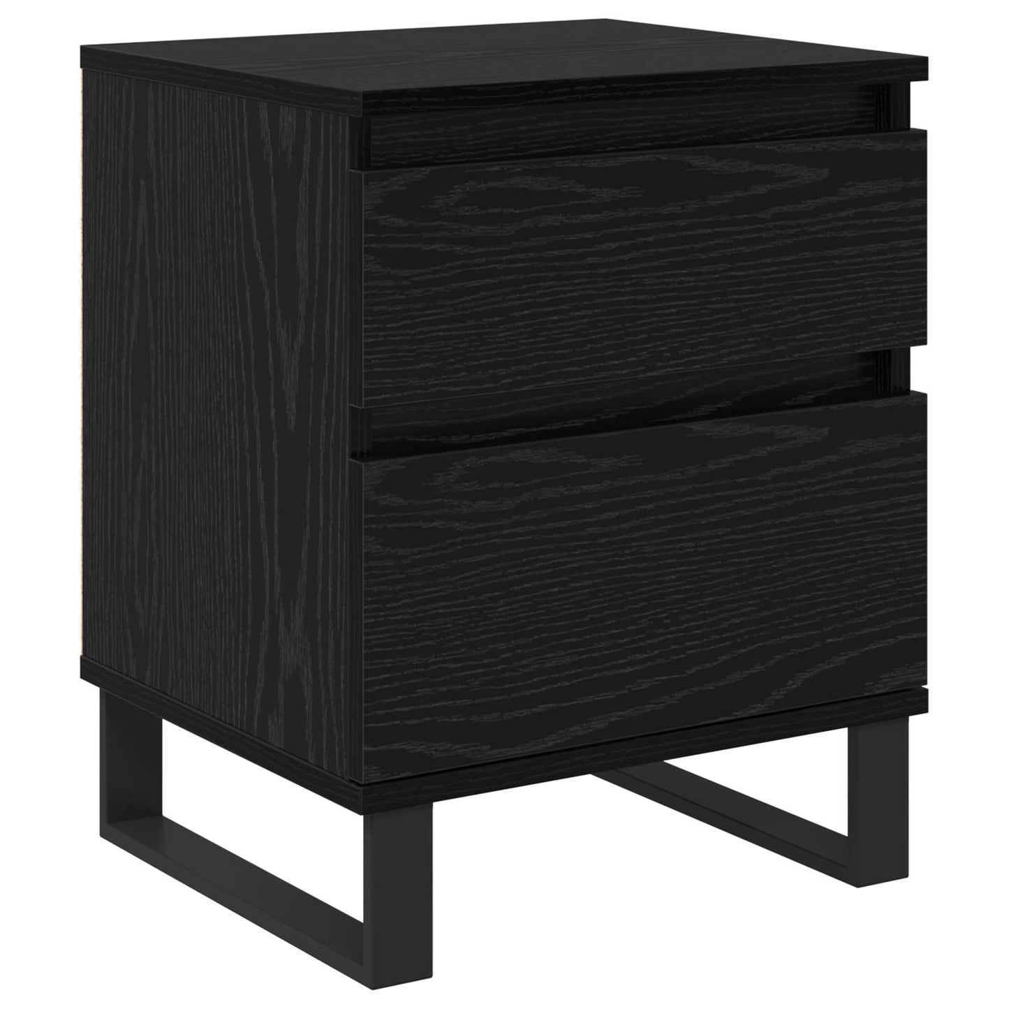 Nachttisch 2 Stk. Schwarz Eichen-Optik 40 x 35 x 50 cm