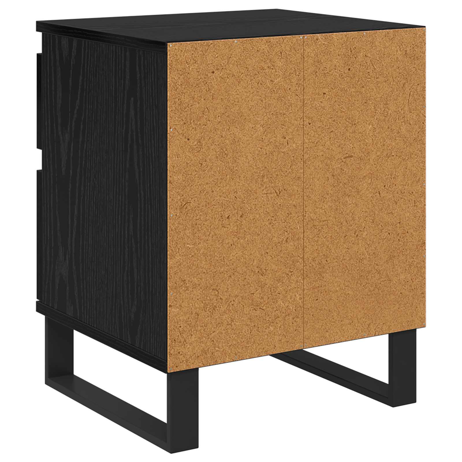 Nachttisch 2 Stk. Schwarz Eichen-Optik 40 x 35 x 50 cm