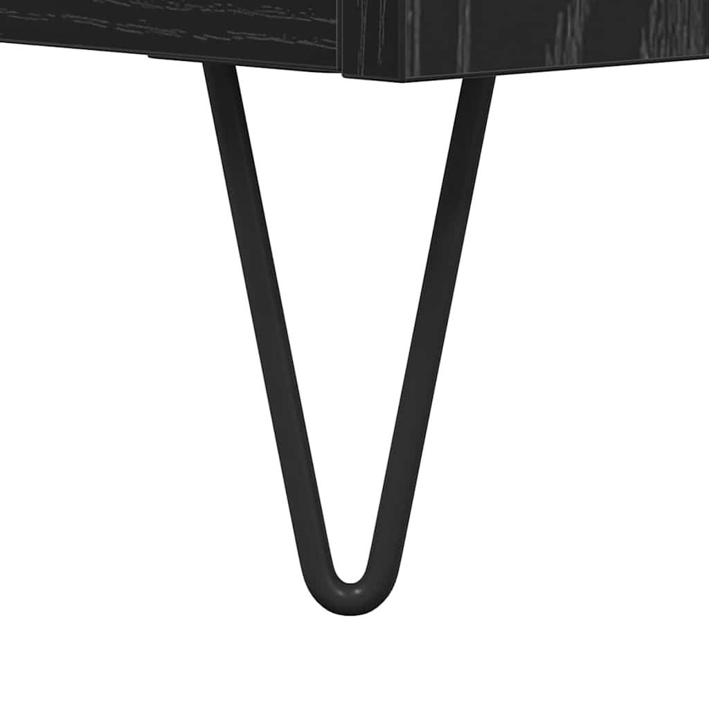 Couchtisch Schwarz Eichen-Optik 60 x 44,5 x 45 cm Holzwerkstoff