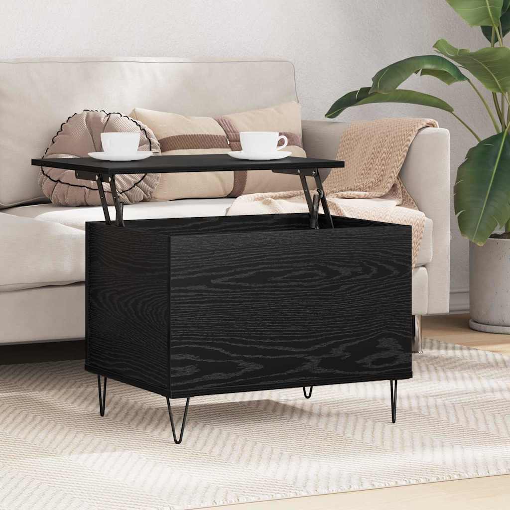 Couchtisch Schwarz Eichen-Optik 60 x 44,5 x 45 cm Holzwerkstoff