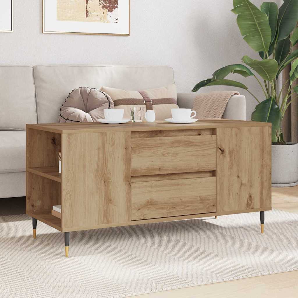 Couchtisch Artisan-Eiche 102 x 44,5 x 50 cm Holzwerkstoff