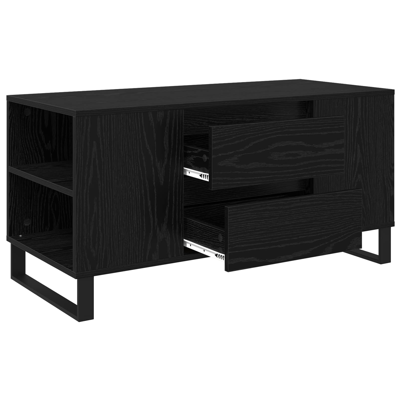 Couchtisch Schwarz Eichen-Optik 102 x 44,5 x 50 cm