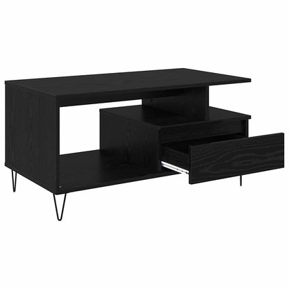Couchtisch Schwarz Eichen-Optik 90 x 49 x 45 cm Holzwerkstoff