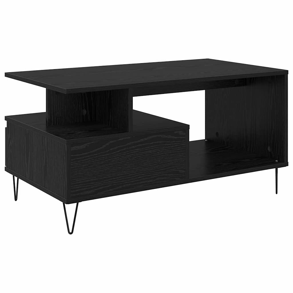 Couchtisch Schwarz Eichen-Optik 90 x 49 x 45 cm Holzwerkstoff