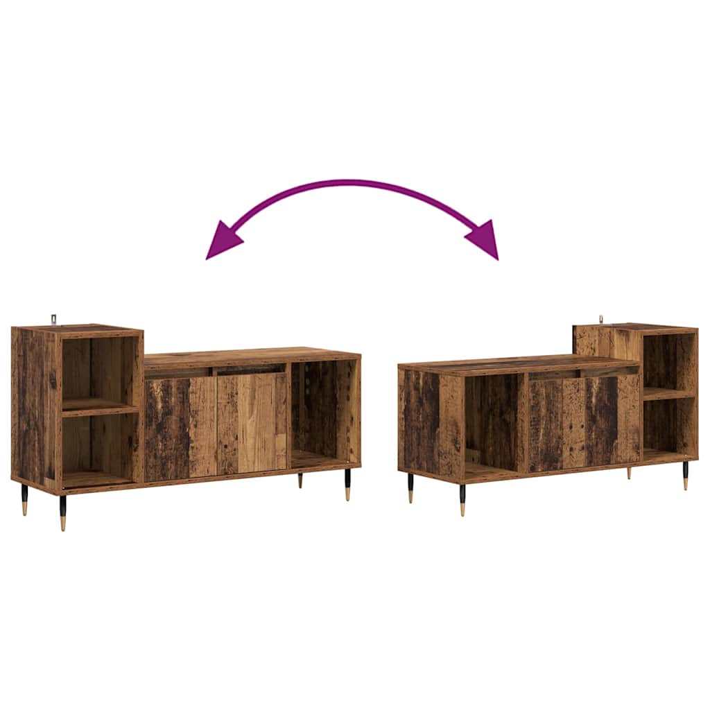 TV-Schränk 100 x 35 x 55 cm Altholz Holzwerkstoff