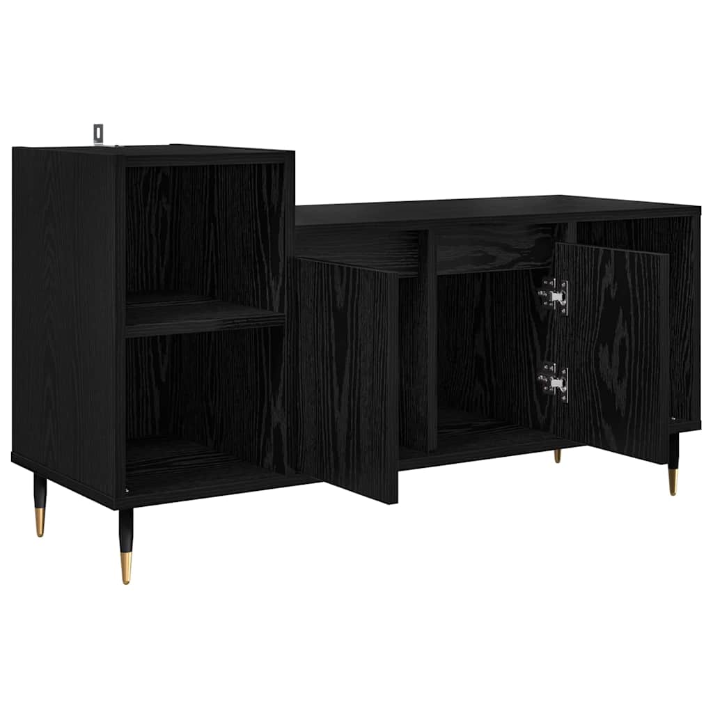 TV-Schränk 100 x 35 x 55 cm Schwarz Eichen-Optik Holzwerkstoff