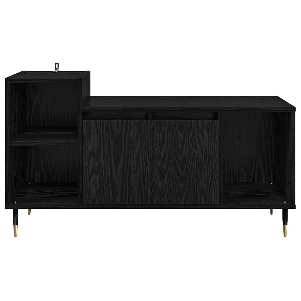 TV-Schränk 100 x 35 x 55 cm Schwarz Eichen-Optik Holzwerkstoff