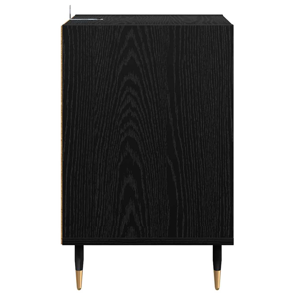 TV-Schränk 100 x 35 x 55 cm Schwarz Eichen-Optik Holzwerkstoff