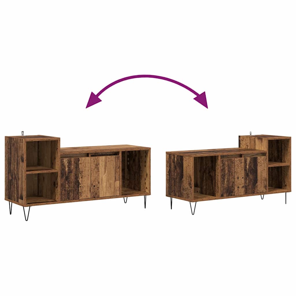 TV-Schränk 100 x 35 x 55 cm Altholz Holzwerkstoff