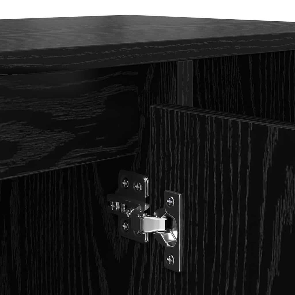 TV-Schränk 100 x 35 x 55 cm Schwarz Eichen-Optik Holzwerkstoff