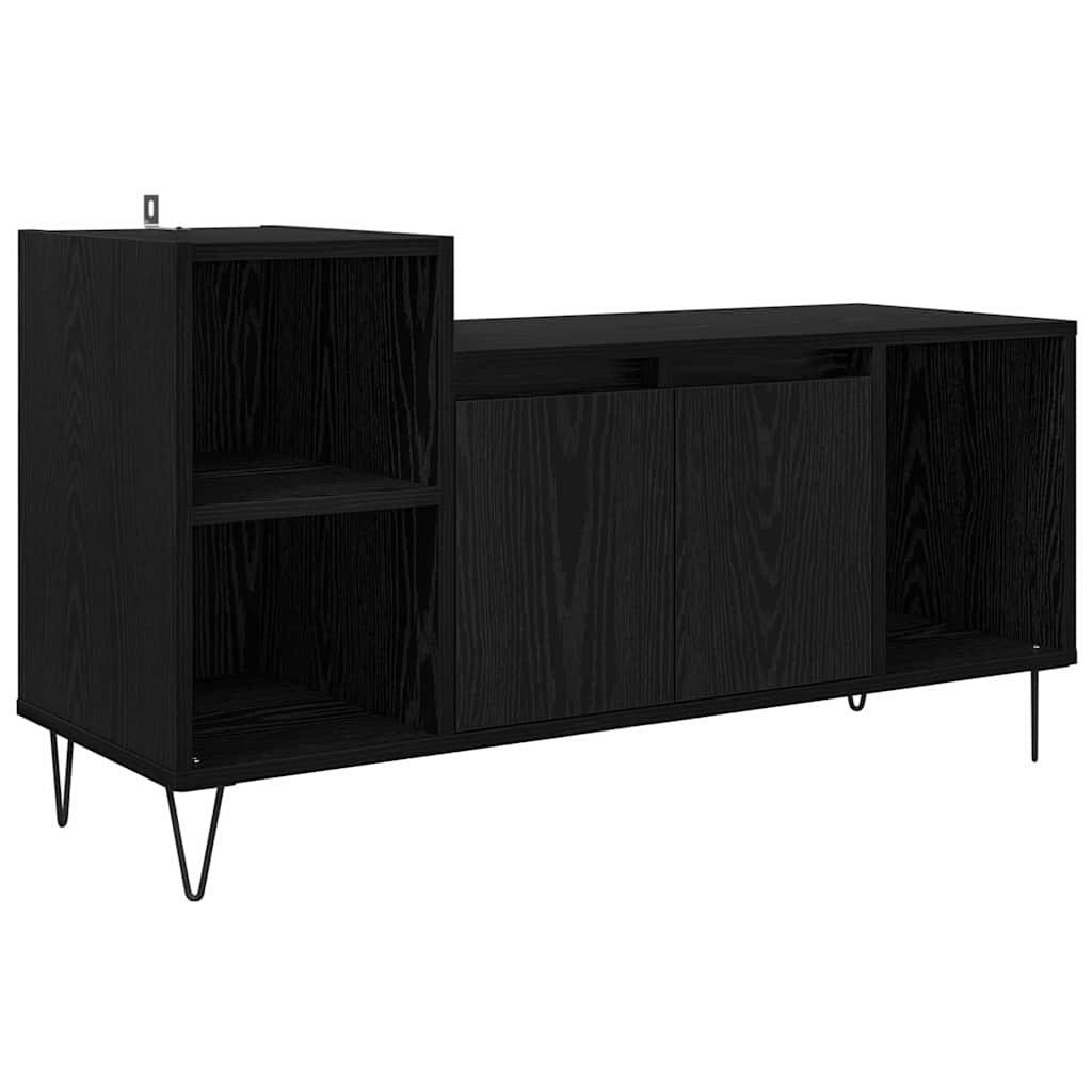TV-Schränk 100 x 35 x 55 cm Schwarz Eichen-Optik Holzwerkstoff