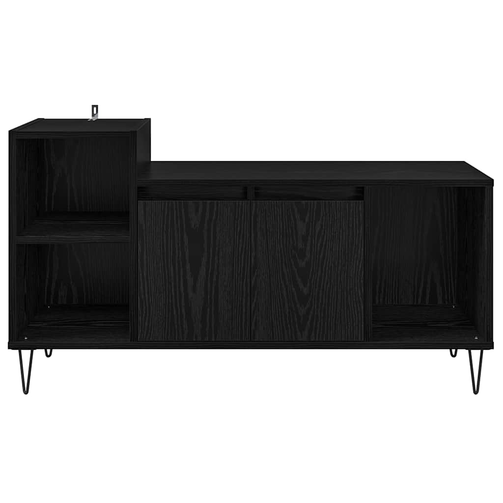 TV-Schränk 100 x 35 x 55 cm Schwarz Eichen-Optik Holzwerkstoff