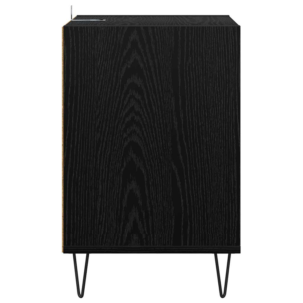 TV-Schränk 100 x 35 x 55 cm Schwarz Eichen-Optik Holzwerkstoff