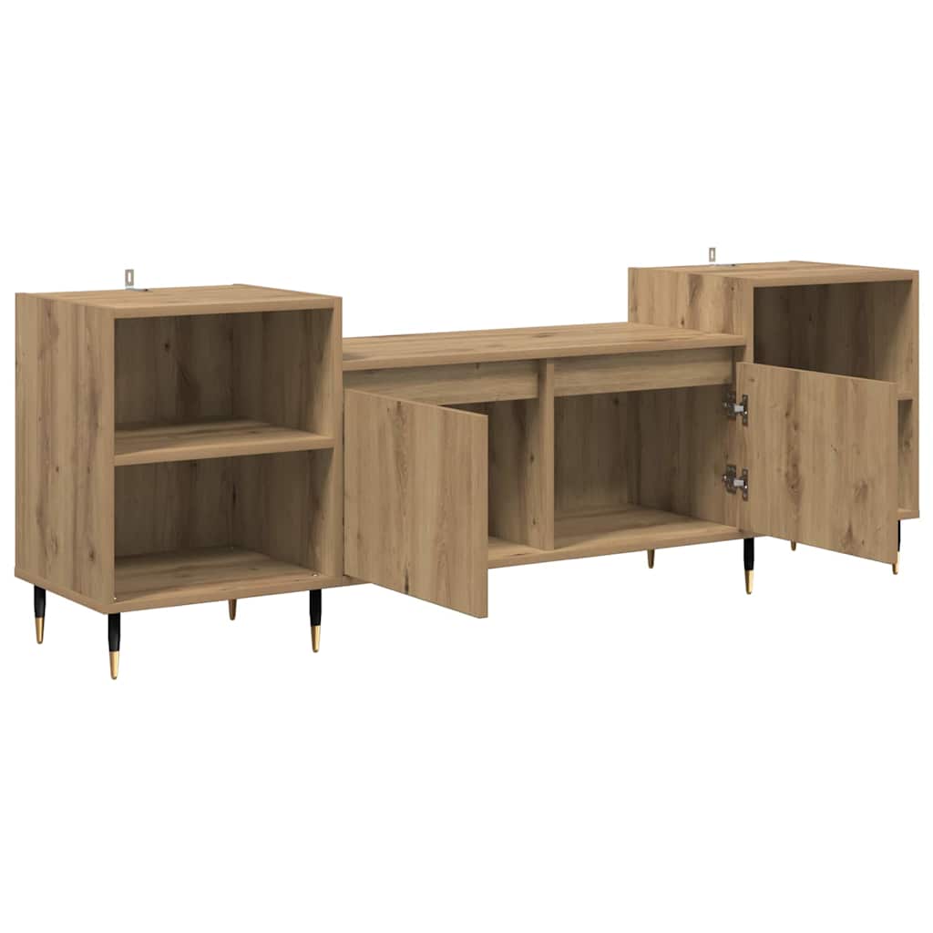 TV-Schränk 160 x 35 x 55 cm Artisan-Eiche Holzwerkstoff