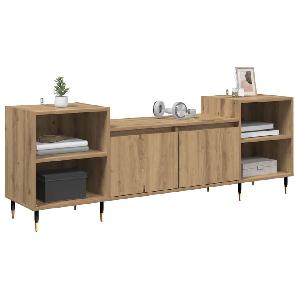TV-Schränk 160 x 35 x 55 cm Artisan-Eiche Holzwerkstoff