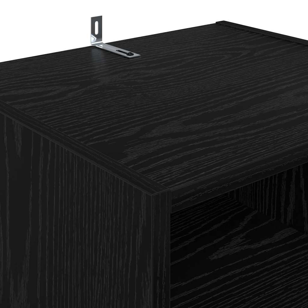 TV-Schränk 160 x 35 x 55 cm Schwarz Eichen-Optik Holzwerkstoff