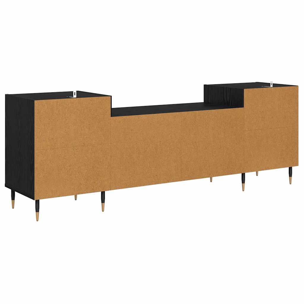 TV-Schränk 160 x 35 x 55 cm Schwarz Eichen-Optik Holzwerkstoff
