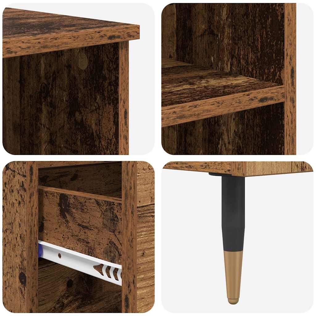 Highboard Altholz 40 x 36 x 110 cm Holzwerkstoff