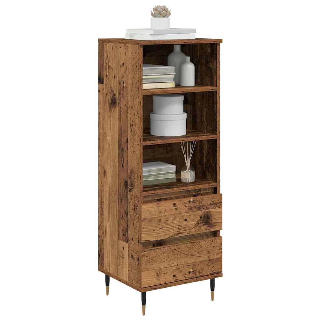 Highboard Altholz 40 x 36 x 110 cm Holzwerkstoff