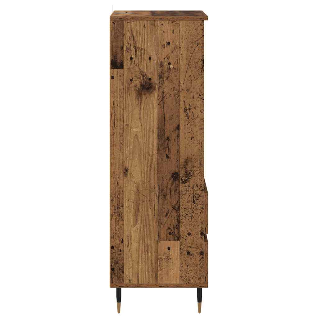 Highboard Altholz 40 x 36 x 110 cm Holzwerkstoff