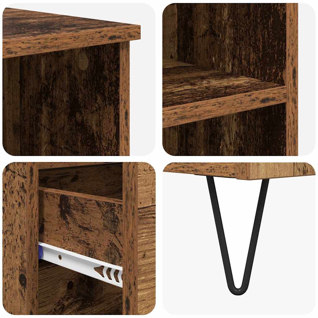 Highboard Altholz 40 x 36 x 110 cm Holzwerkstoff