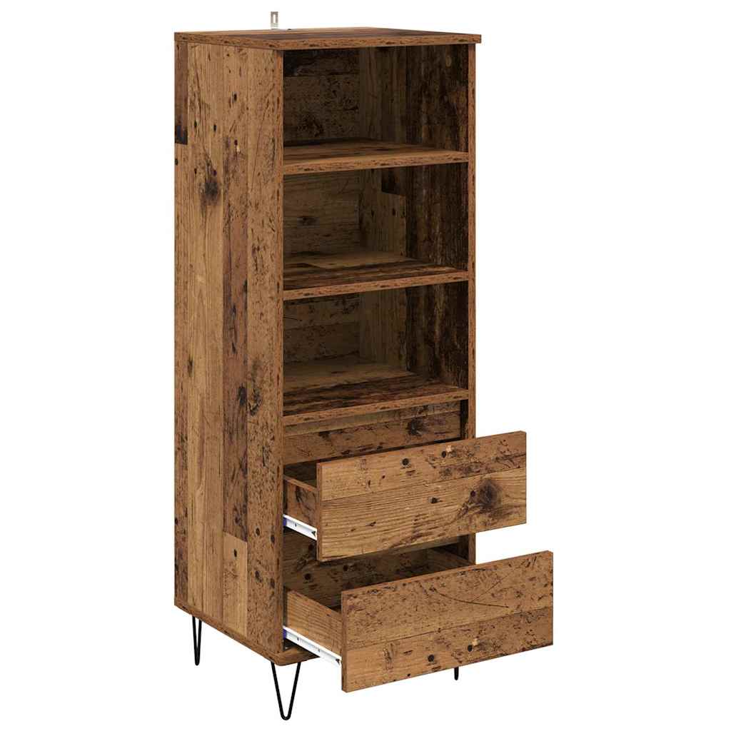 Highboard Altholz 40 x 36 x 110 cm Holzwerkstoff