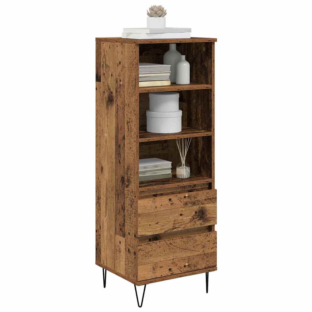Highboard Altholz 40 x 36 x 110 cm Holzwerkstoff
