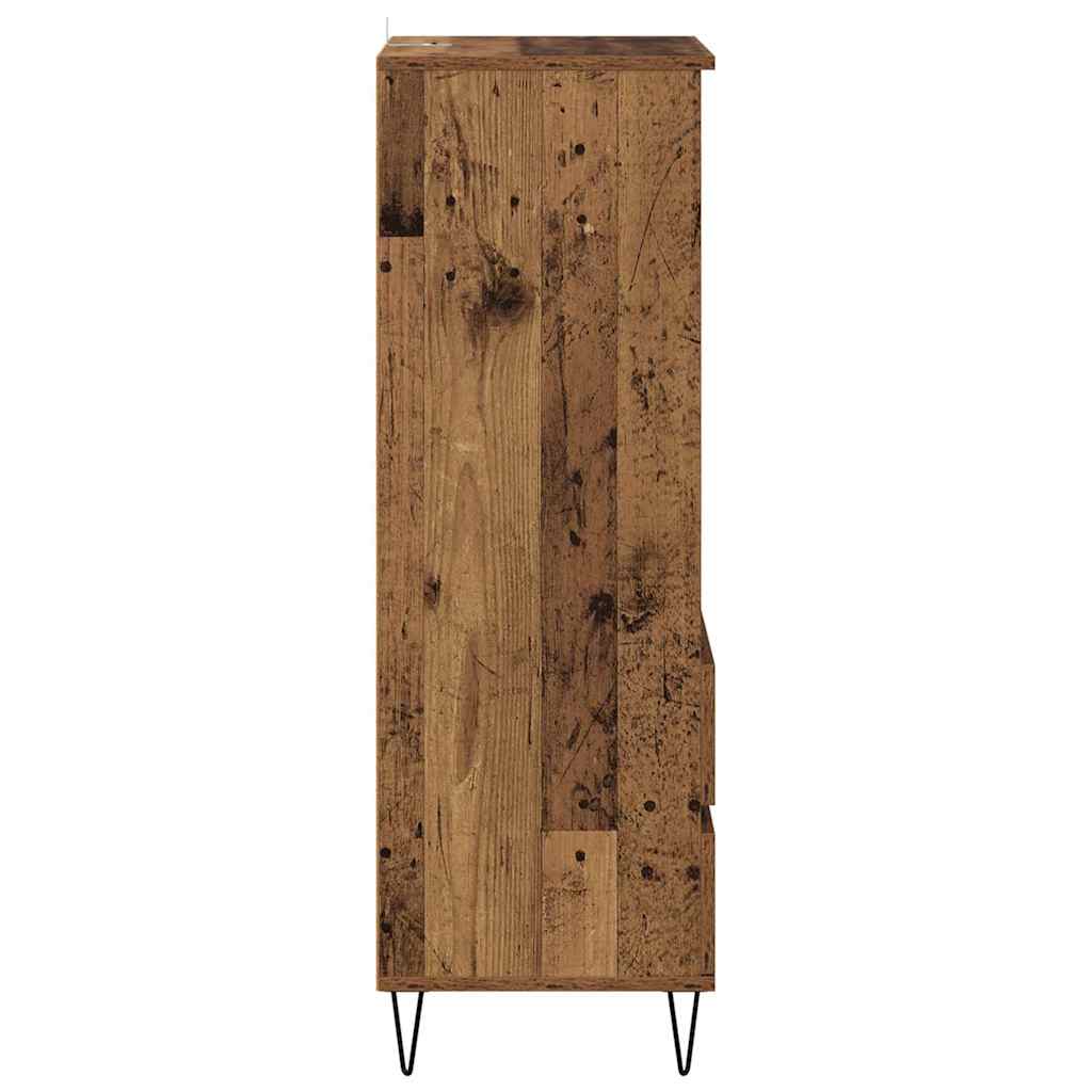 Highboard Altholz 40 x 36 x 110 cm Holzwerkstoff