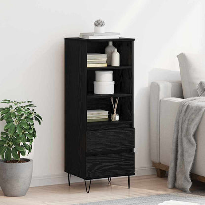 Highboard Schwarz Eichen-Optik 40 x 36 x 110 cm Holzwerkstoff