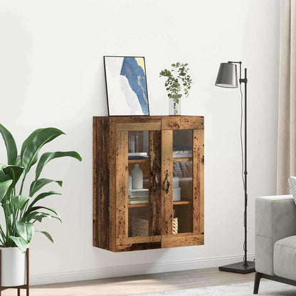 Wandschrank Altholz 69,5 x 34 x 90 cm Engineered Wood und Glas