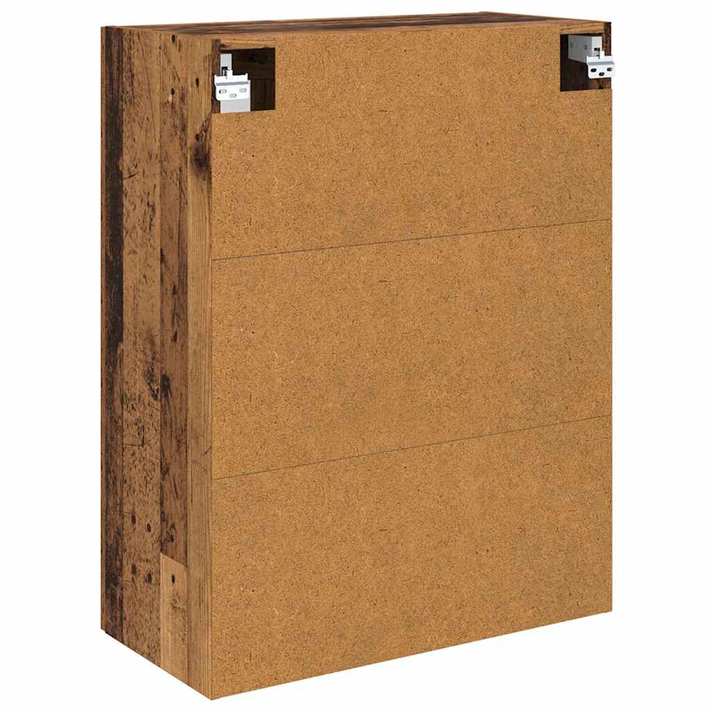 Wandschrank Altholz 69,5 x 34 x 90 cm Engineered Wood und Glas