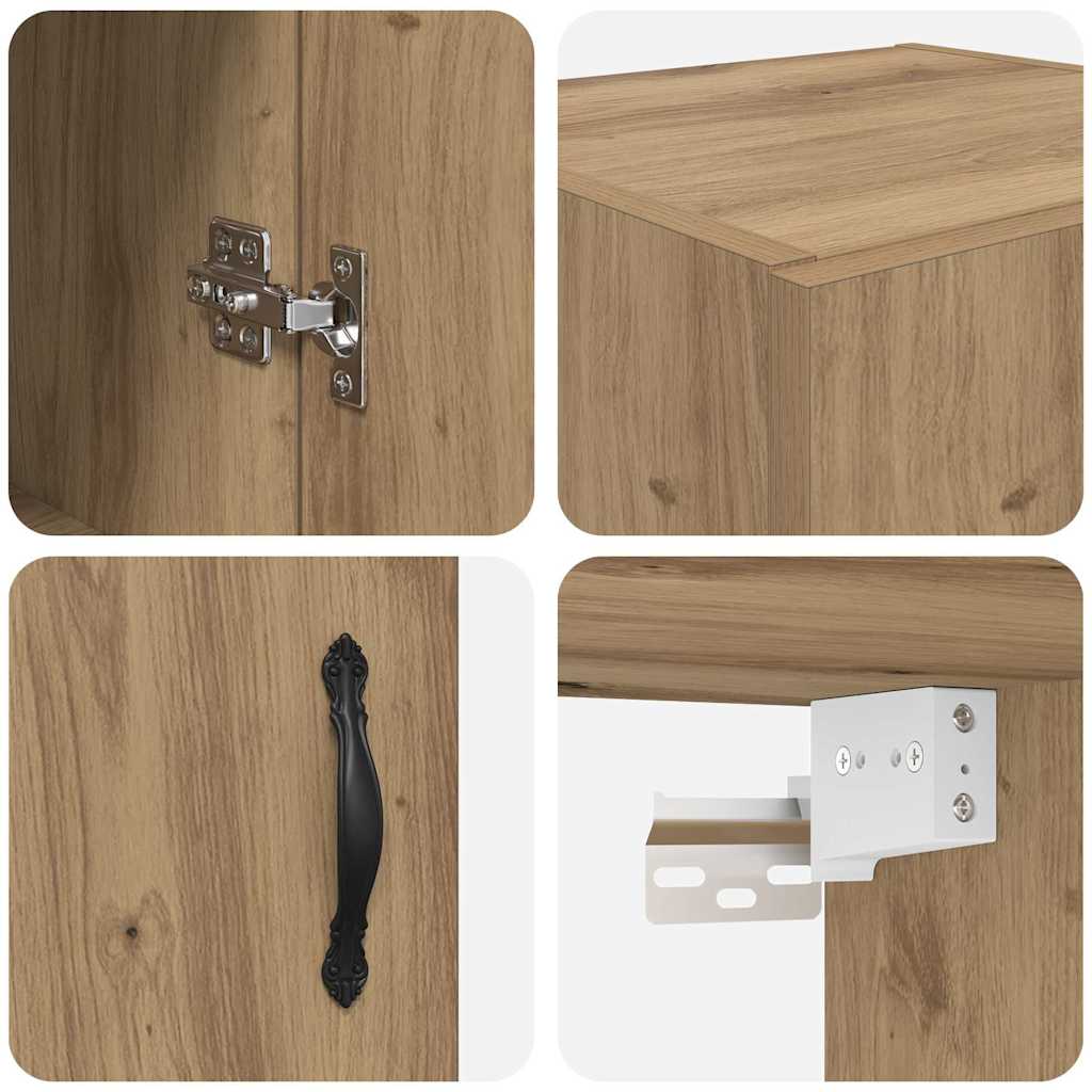 Wandschrank Artisan-Eiche 34,5 x 34 x 90 cm Holzwerkstoff
