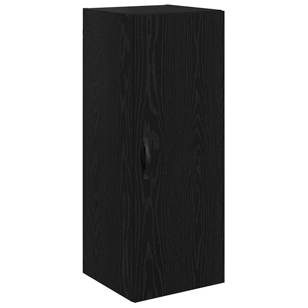 Wandschrank Schwarz Eichen-Optik 34,5 x 34 x 90 cm