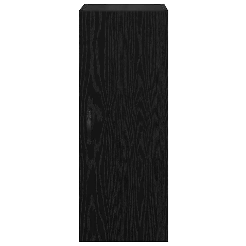 Wandschrank Schwarz Eichen-Optik 34,5 x 34 x 90 cm