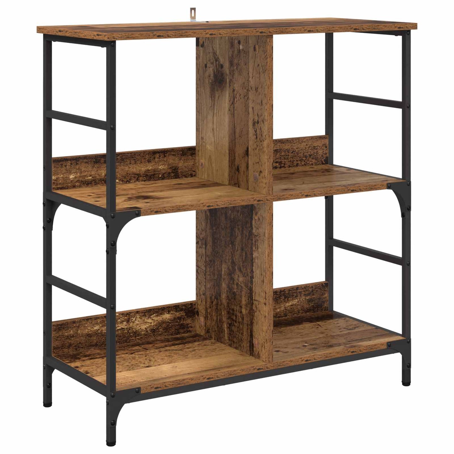 Regal 4 Ebenen 78,5 x 33 x 82 cm Holzwerkstoff Altholz