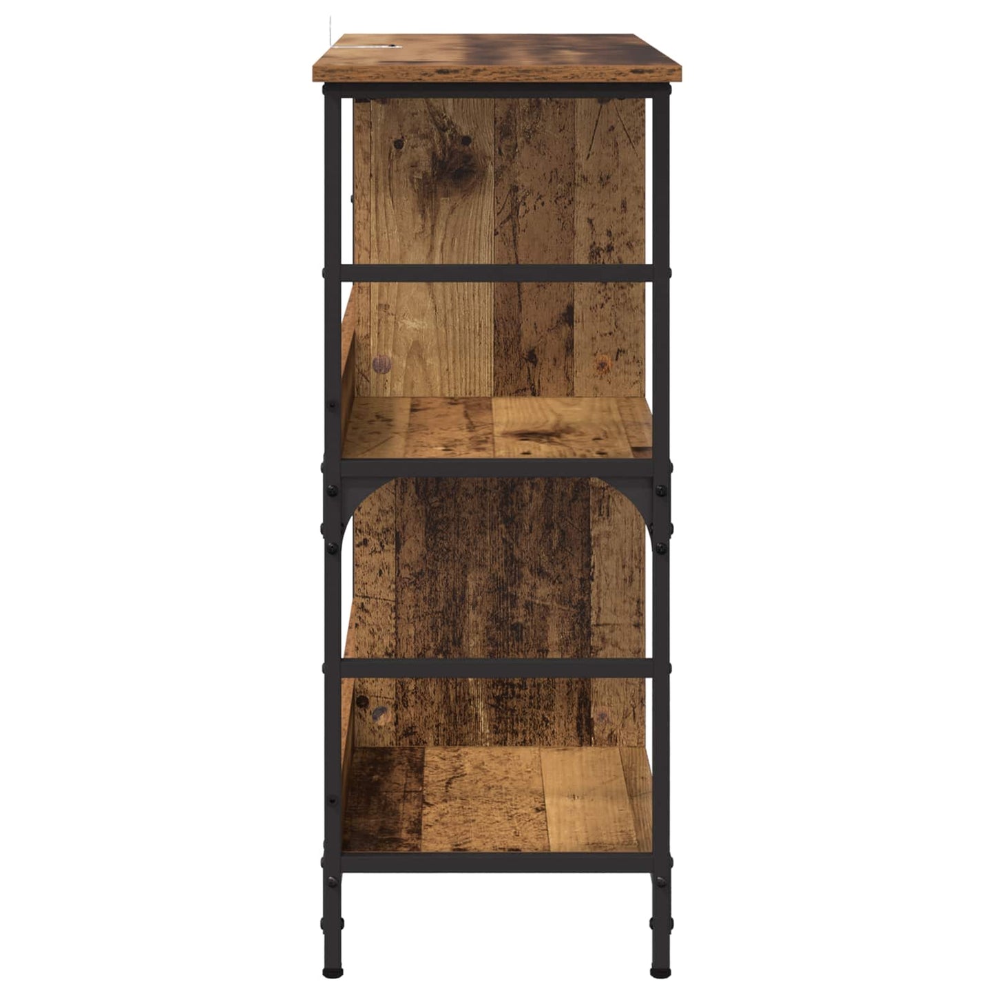 Regal 4 Ebenen 78,5 x 33 x 82 cm Holzwerkstoff Altholz