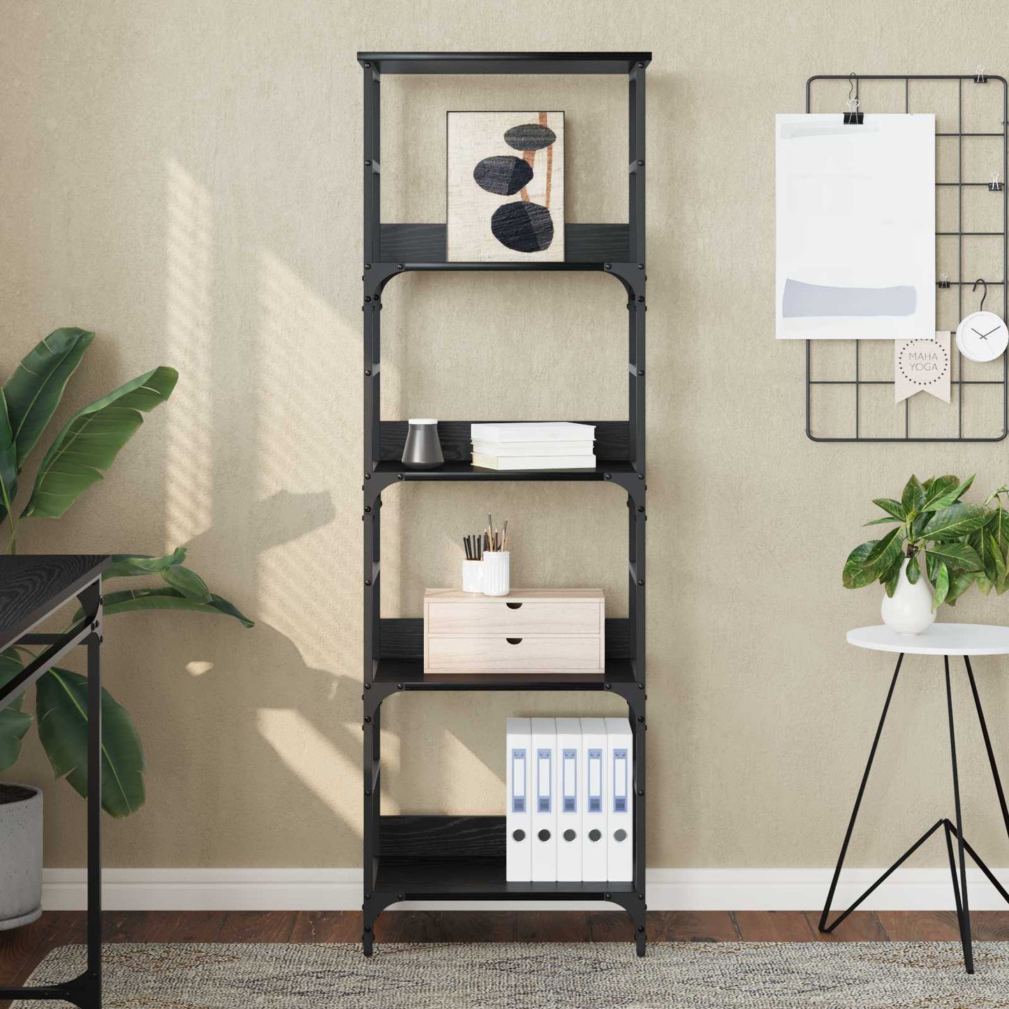 Bücherregal 4 Ebenen 50 x 33 x 153 cm Holzwerkstoff