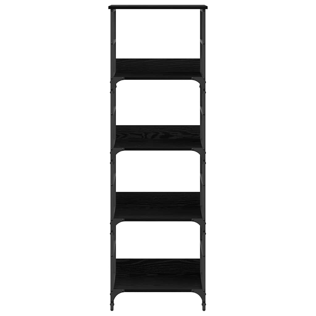 Bücherregal Schwarz Eichen-Optik 50 x 33 x 153 cm Holzwerkstoff