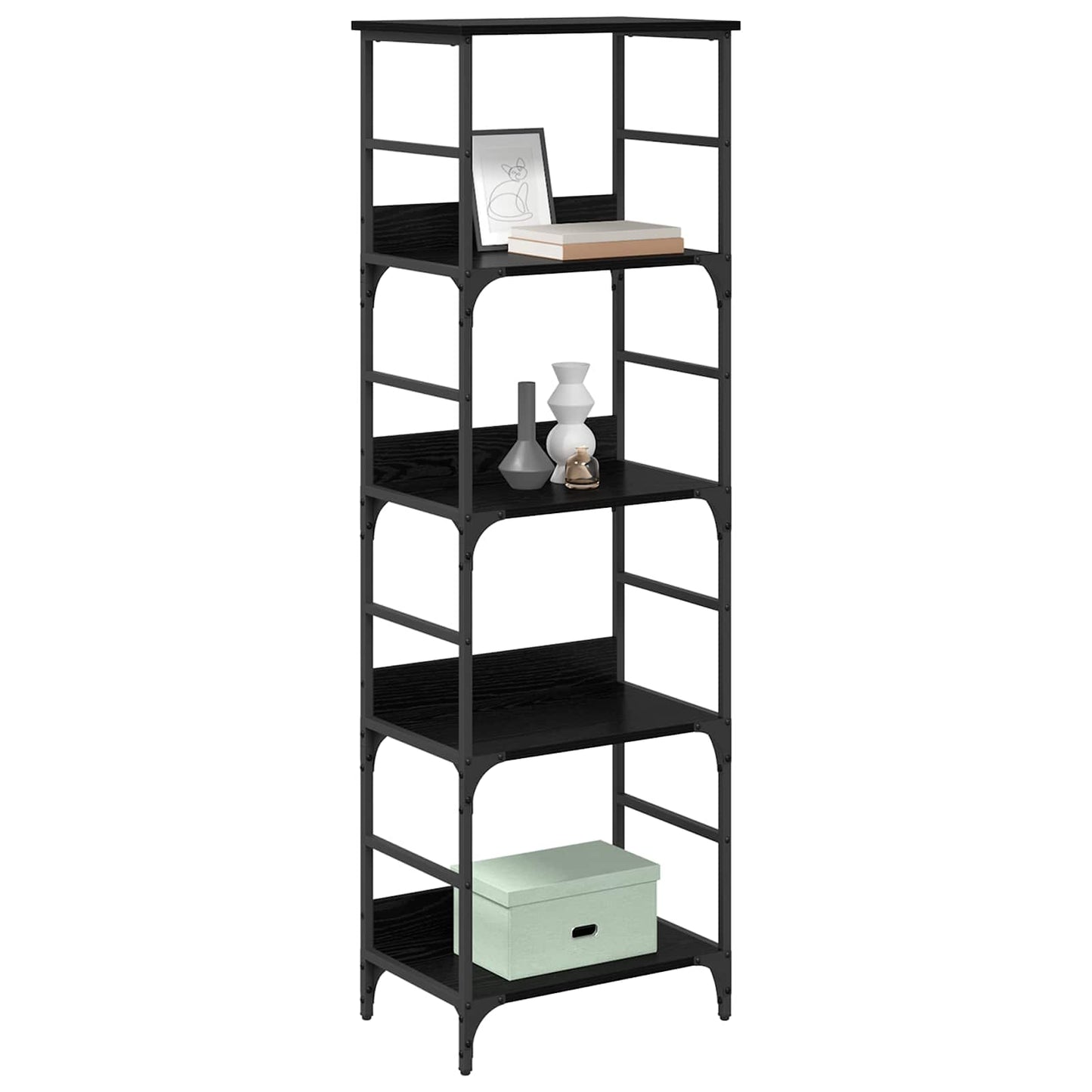Bücherregal 4 Ebenen 50 x 33 x 153 cm Holzwerkstoff