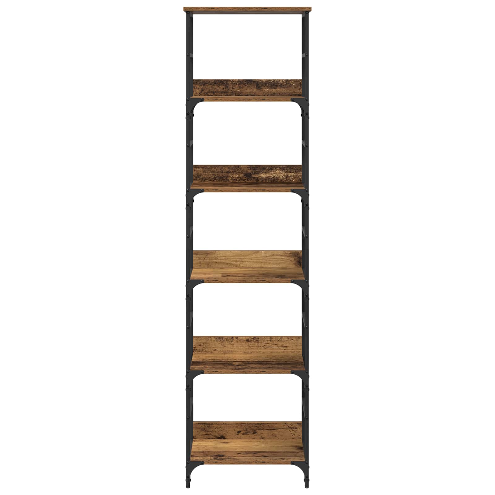 Bücherregal 5 Ebenen 50 x 33 x 188,5 cm Holzwerkstoff Altholz